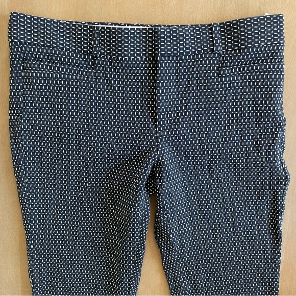 Banana Republic Navy and White Geometric Sloan Trousers - Picture 2 of 10